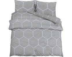 Dekbedovertrekset | Beddengoed 260x220 cm katoen grijs
