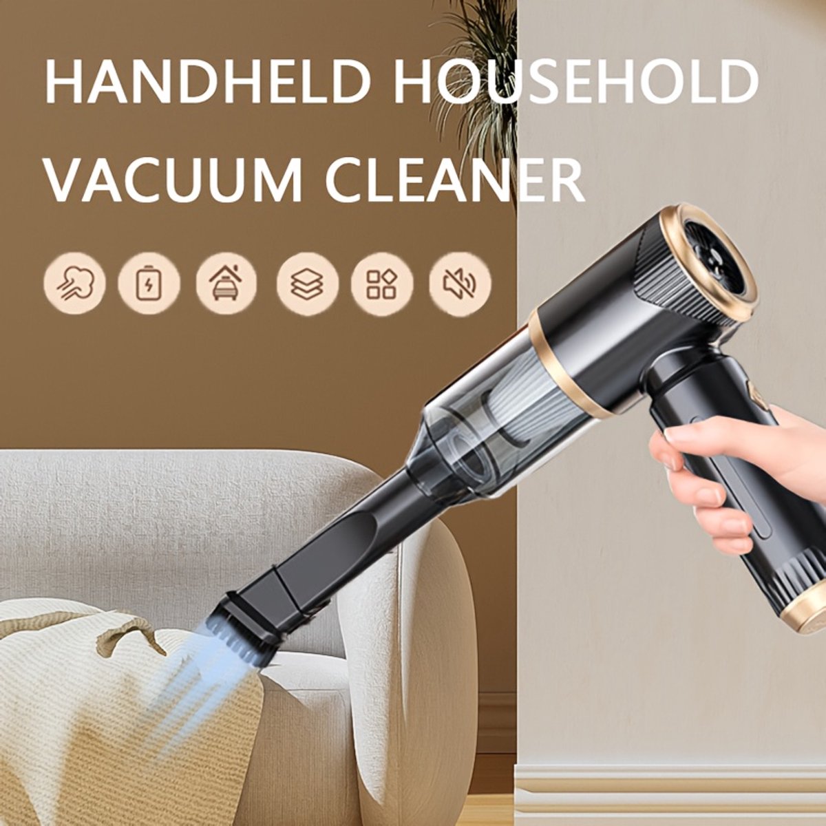 NCD Mini Handstofzuiger Multifunctioneel met Sterke Zuigkracht - afbeelding 2