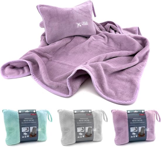Nenolix Ensemble de couverture de voyage 3 en 1 - 350 g/m² d'épaisseur