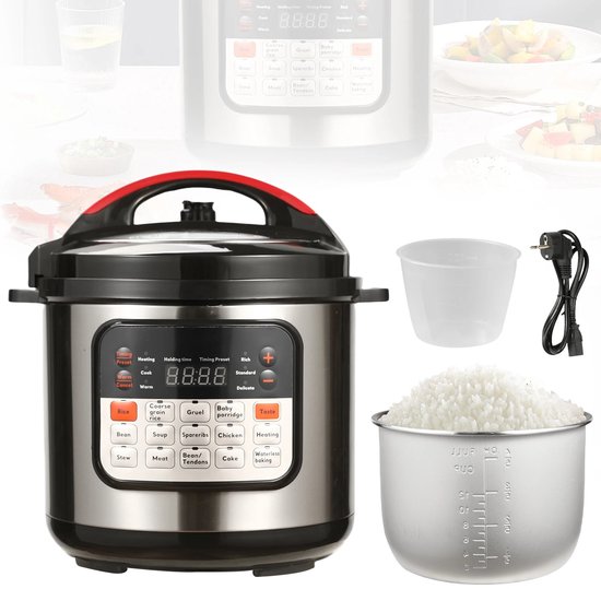 Elektrische Multi-Cooker 6L Draagbare Rijstkoker met Veilig - Elektrische - €169,95