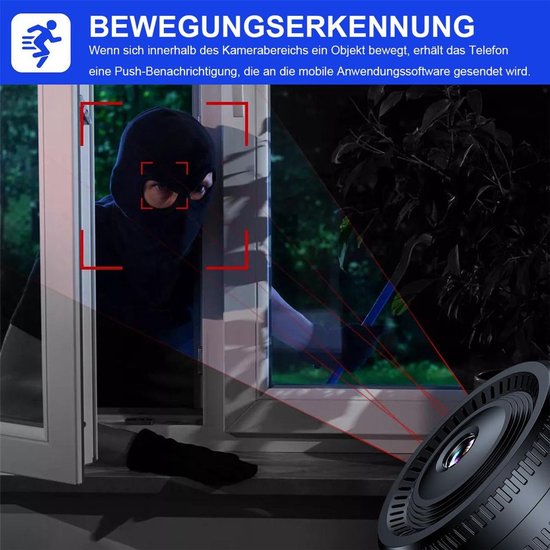 Bewakingscamera, 1080P HD Wi-Fi-camera, huisdierbeveiligingscamera, mini verborgen camera met nachtzicht en bewegingsdetectie. van Sanbo. — afbeelding 5