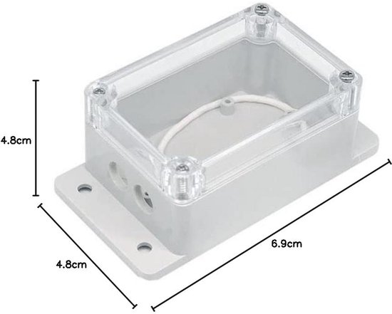 Waterdichte aansluitdoos IP65, wandverdelerbox, kabelstopcontact van ABS, bescherming voor stekkerdozen, transparante controlekast buiten met accessoires