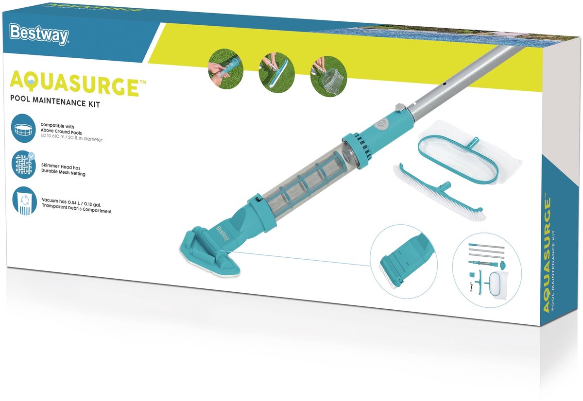 Bestway AquaSurge kit d'entretien avec aspirateur et skimmer