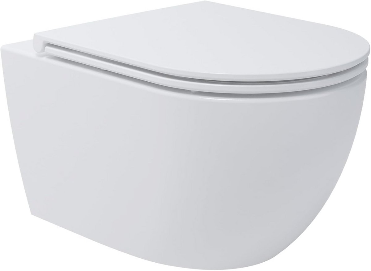 Hangtoilet zonder spoelrand met Tornado-spoeling en SoftClose WC-bril