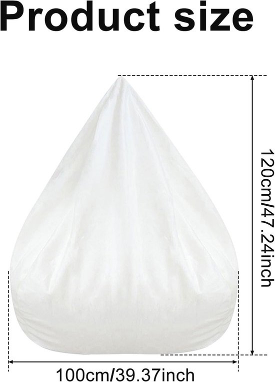 Treer Zitzakhoezen, grote zitzakhoes met sterrenpatroon, voor kinderen en volwassenen, katoenen linnen zitzakhoes - Opbergtas voor gevuld speelgoed