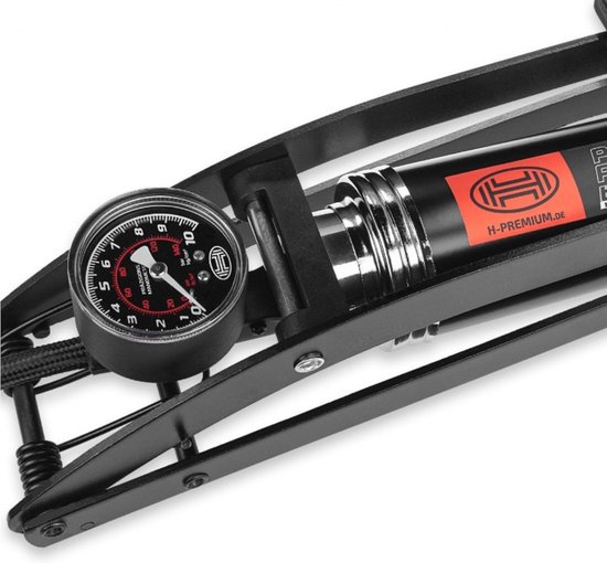 Premium Voet Luchtpomp 100PSI 10BAR voor Auto en Fiets met Adapters — afbeelding 4