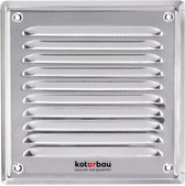 KOTARBAU Vierkant ventilatierooster - Roestvrij staal - 16,5x16,5 cm