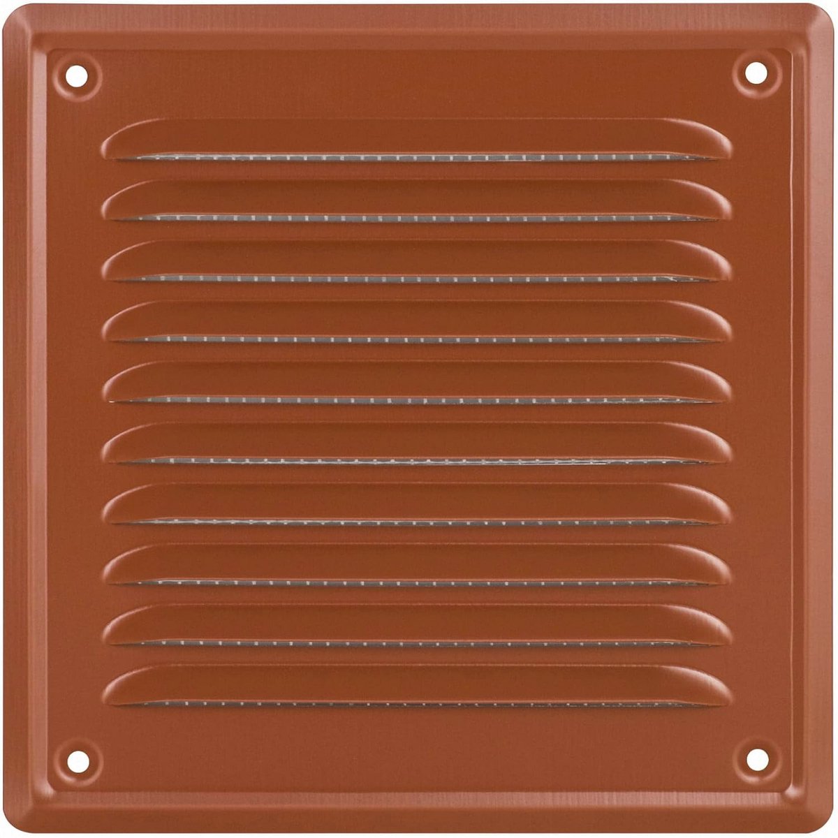 Ventilatierooster voor Open Haard - Buitenrooster Met Muggennet en Schuine Ribben, 14 x 14 cm