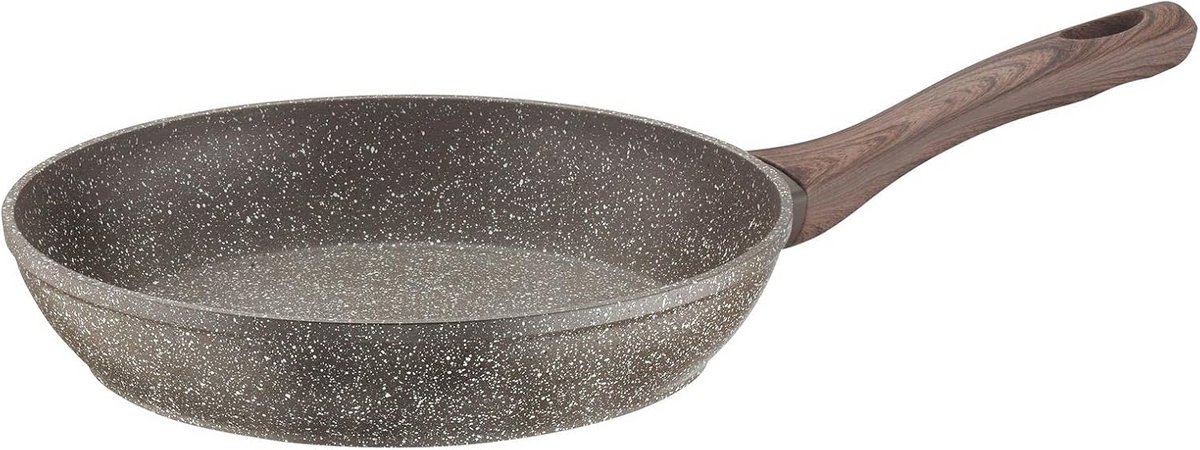 Antiaanbak Aluminium Pan met Steenlook - Geschikt voor Inductie, 20 cm