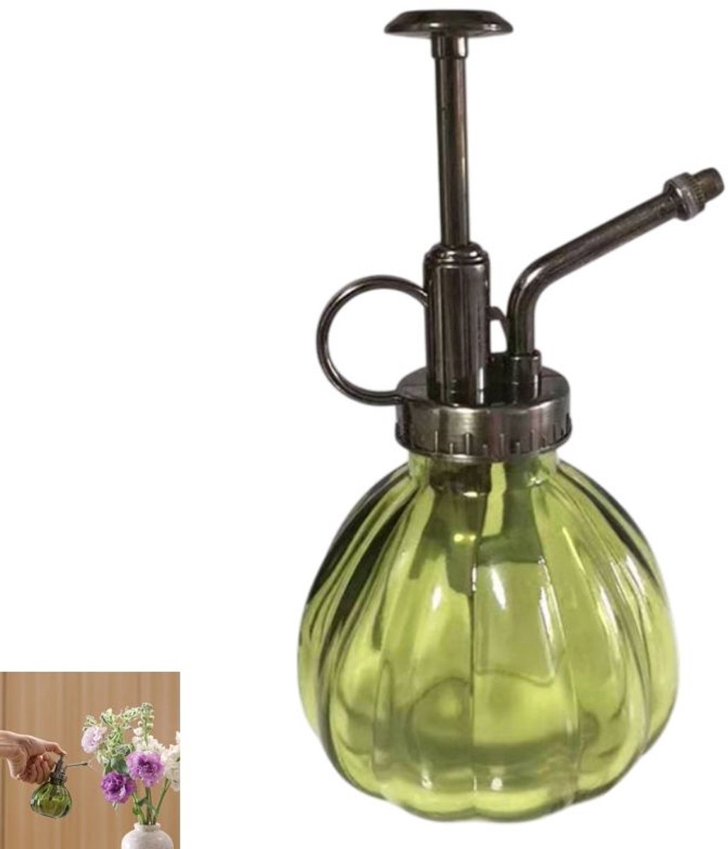 Plant Mister Sprayfles-spuitfles-gieter-plantensproeier-geschikt voor bewatering van potplanten-groen-9*9*14,7cm-200ML