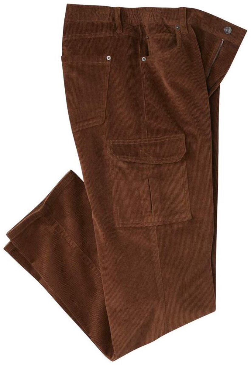 ATLAS FOR MEN - Comfortabele ribfluwelen cargobroek - Heren - Verkrijgbaar in grote maten - W32