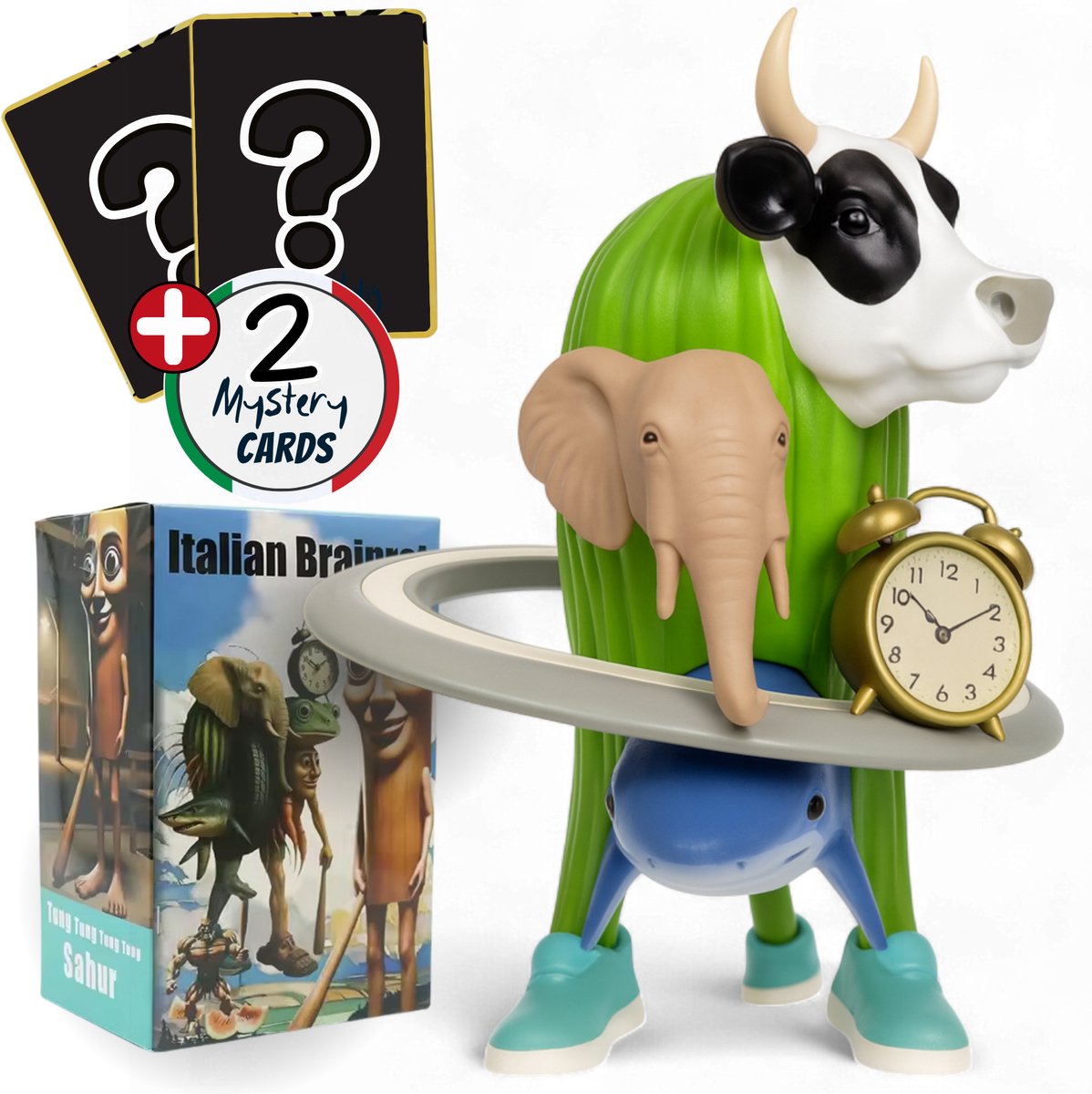 Italian Brainrot™ Brainrot Poppetjes Merged Figure - Advanced Edition (+2 Gratis Mystery Cards) - Tung Tung Tung Sahur - Tralalero Tralala - Speelfiguur - Italian Brainrot Cadeau