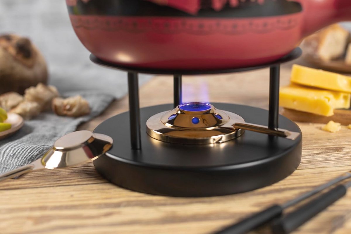 Kaasfondue set voor 4-6 personen van hoogwaardige klei – foto 4
