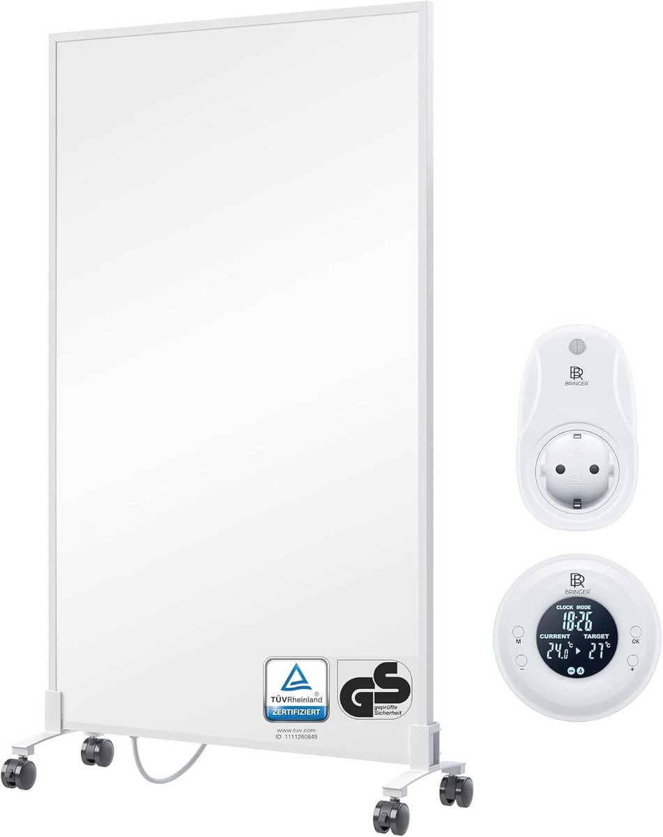 Infraroodverwarming 700 watt - Mobiele elektrische verwarming met thermostaat en afstandsbediening