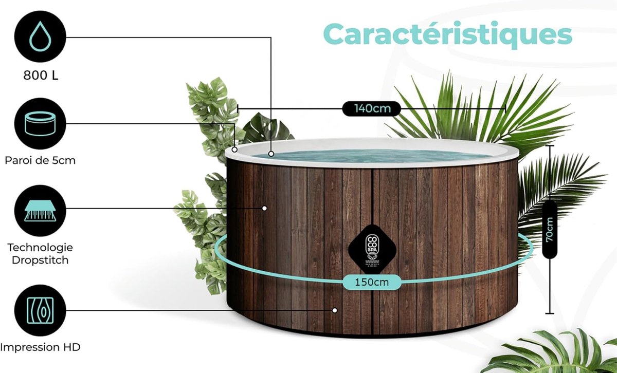 Opblaasbare Spa 4 Personen - Industrial Home NordicAir - afbeelding 2