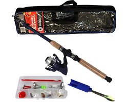 Albatros Funmaster Fishing Kit – Telescopische Hengelset - 210 cm - 10-30g – Inclusief Foedraal & Volle Tacklebox