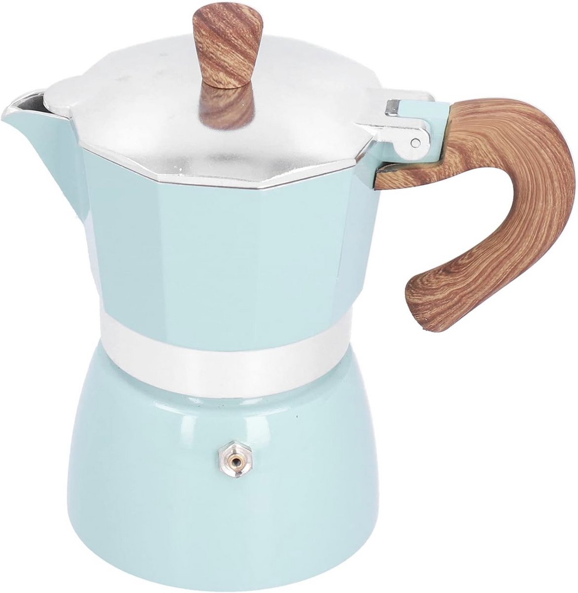 Aluminium espressomachine voor 3 kopjes, klassiek koffiezetapparaat met veiligheidsfuncties