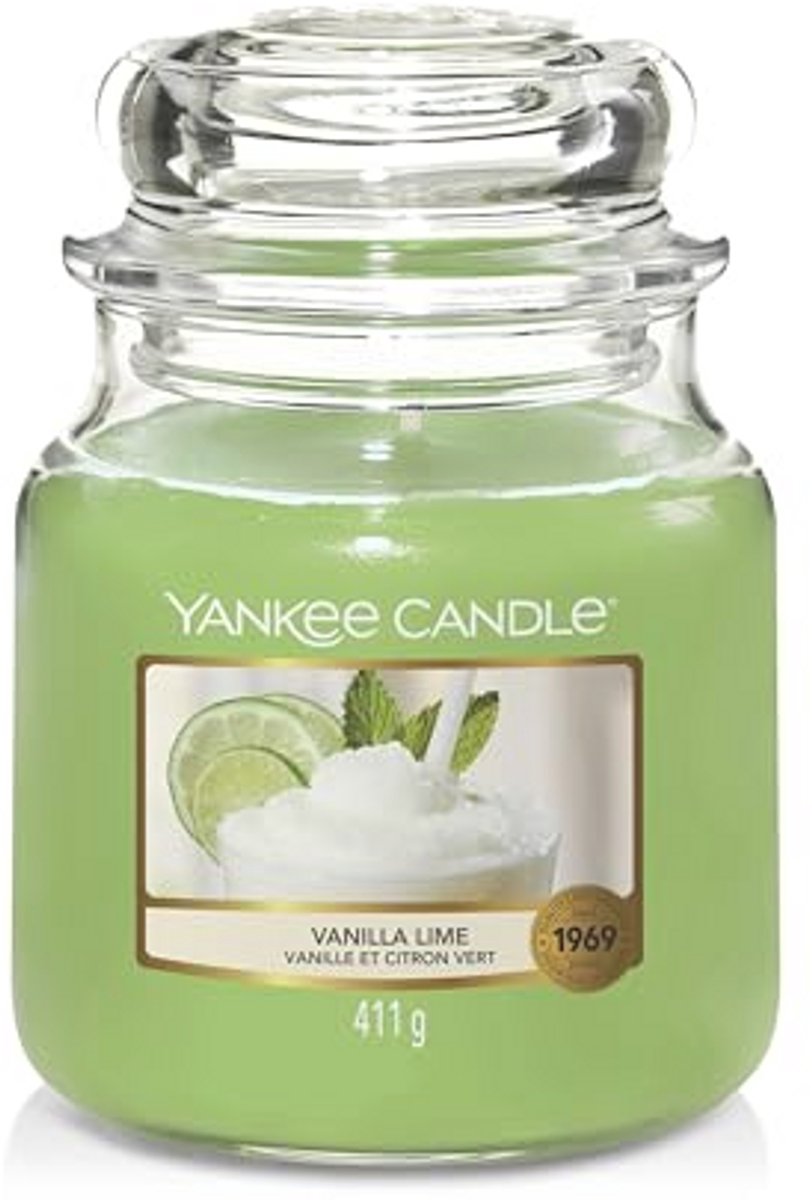 Vanille Limoen Geurkaars 411 Gr - Lange Brandduur tot 150 uur