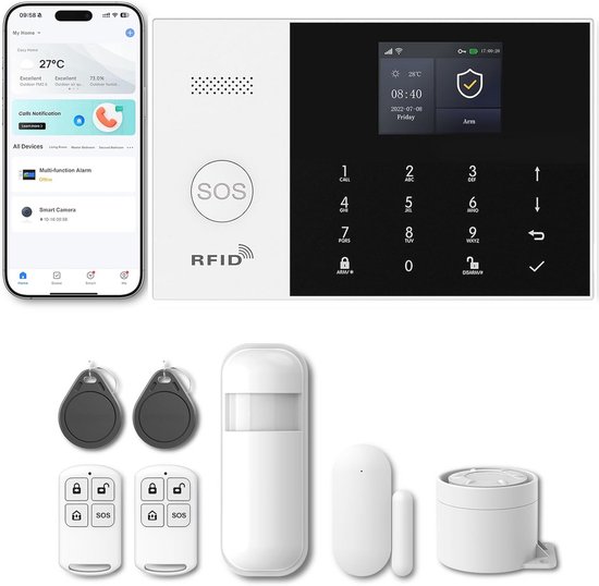 Pack Démarrage ISmartAlarm ISA1G – Alarme WiFi Sans Fil – Neuf