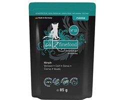 catz finefood Purrrr Hert monoprotein kattenvoer nat N° 121, voor voedingsgevoelige katten, 70% vleesaandeel, 16 x 85 g zak