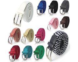 glomy * Elastische gevlochten riem voor jongens en meisjes, dames en heren met een breedte van 2,50 cm