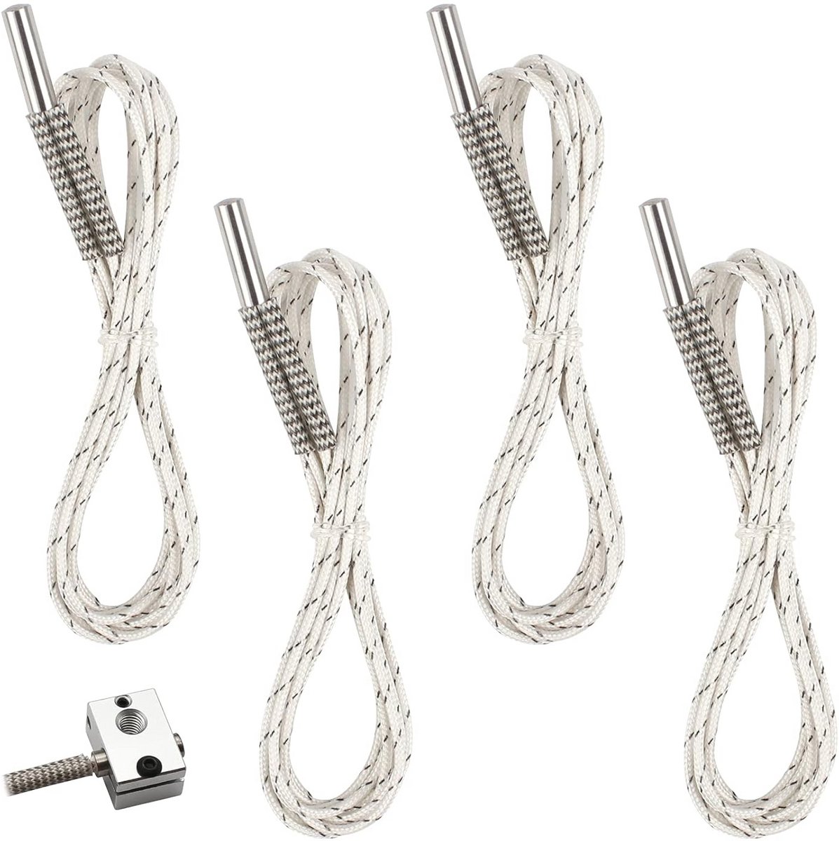 Verwarmingsbuizen voor 3D-printers - 4 stuks, 1m, 24V, 50W
