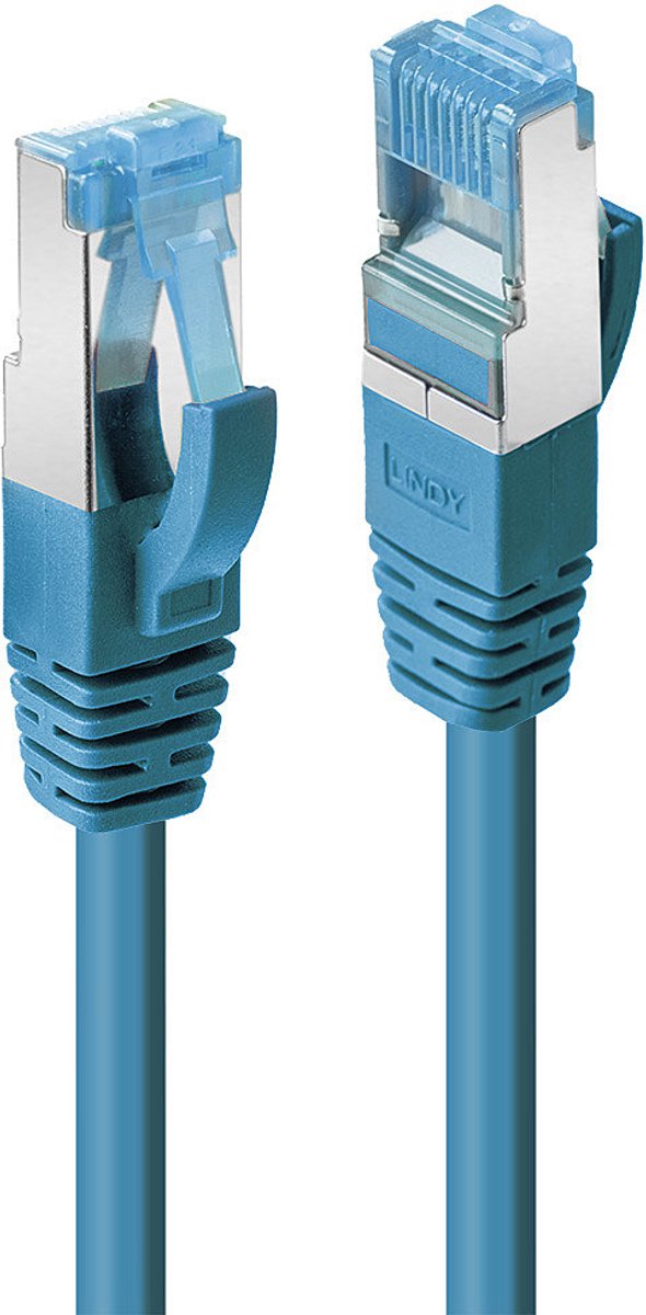 LINDY 47149 RJ45 Netwerkkabel, patchkabel CAT 6A S/FTP 2.00 m Blauw 1 stuk(s)