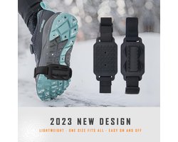 Candala Anti-slip zolen, schoenklauwen, sneeuw, ijs, schoenklinknagels komen nooit los, stijgijzers, ijsklauwen, sneeuwketting voor laarzen, Mid-Sole Crampons Ice Grips Ice Cleats