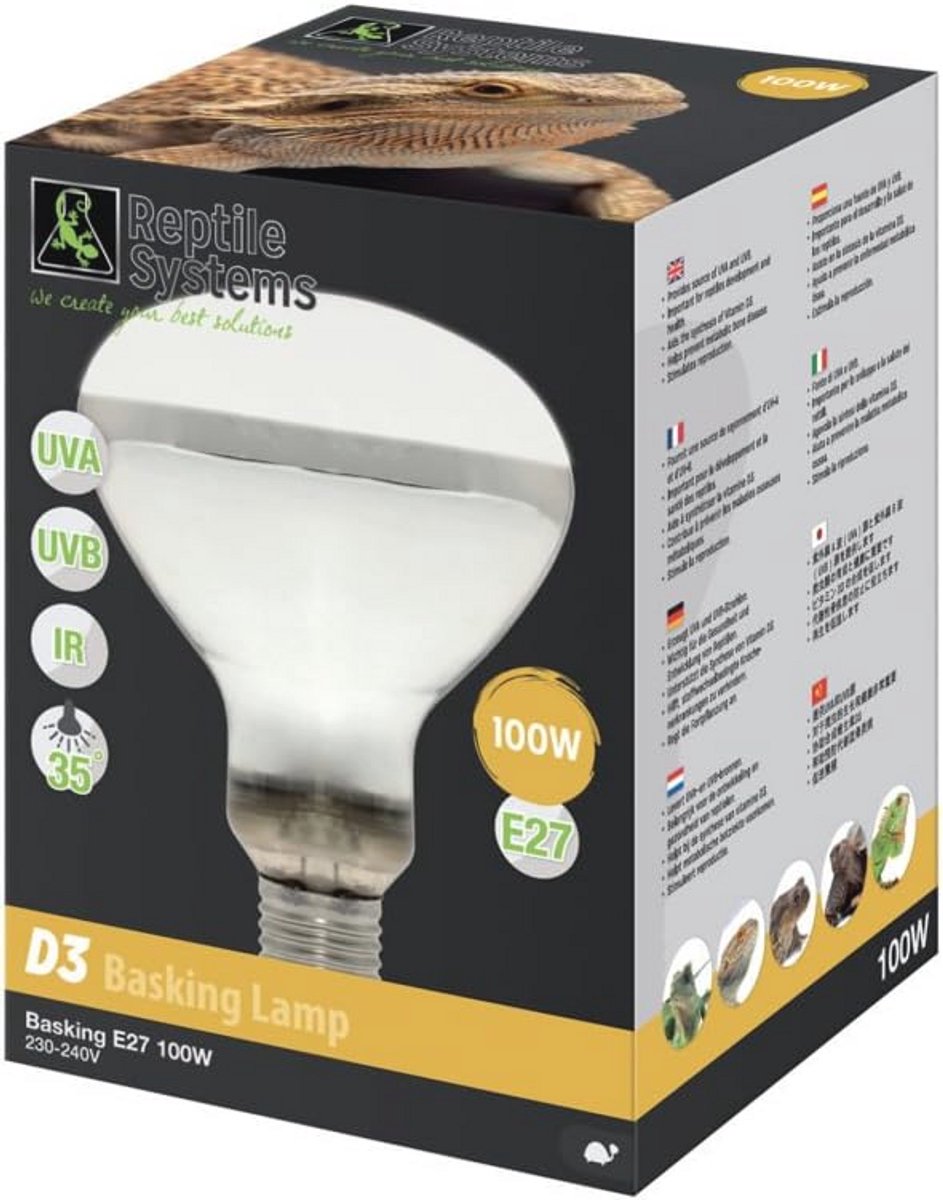 UV Basking Lamp 100W E27 voor Reptielen