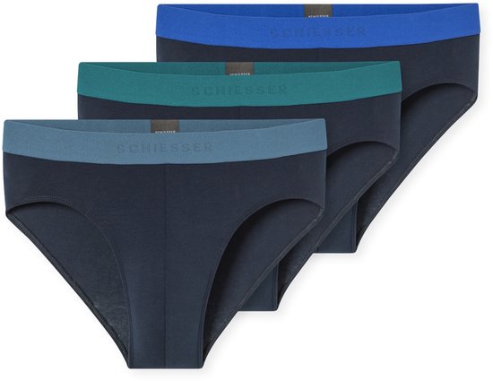 Schiesser 3PACK Slip Rio - 95/5 Multipacks Sous-vêtement - bleu, bleu clair, bleu-vert