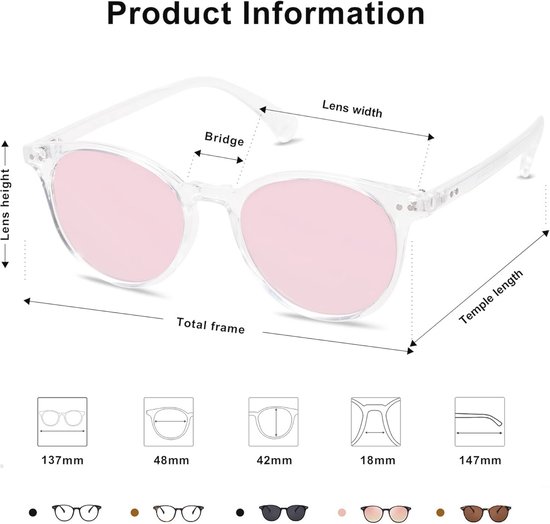 Gepolariseerde Vintage Zonnebril voor Dames en Heren - UV400 Lens, Ronde Vorm — afbeelding 4