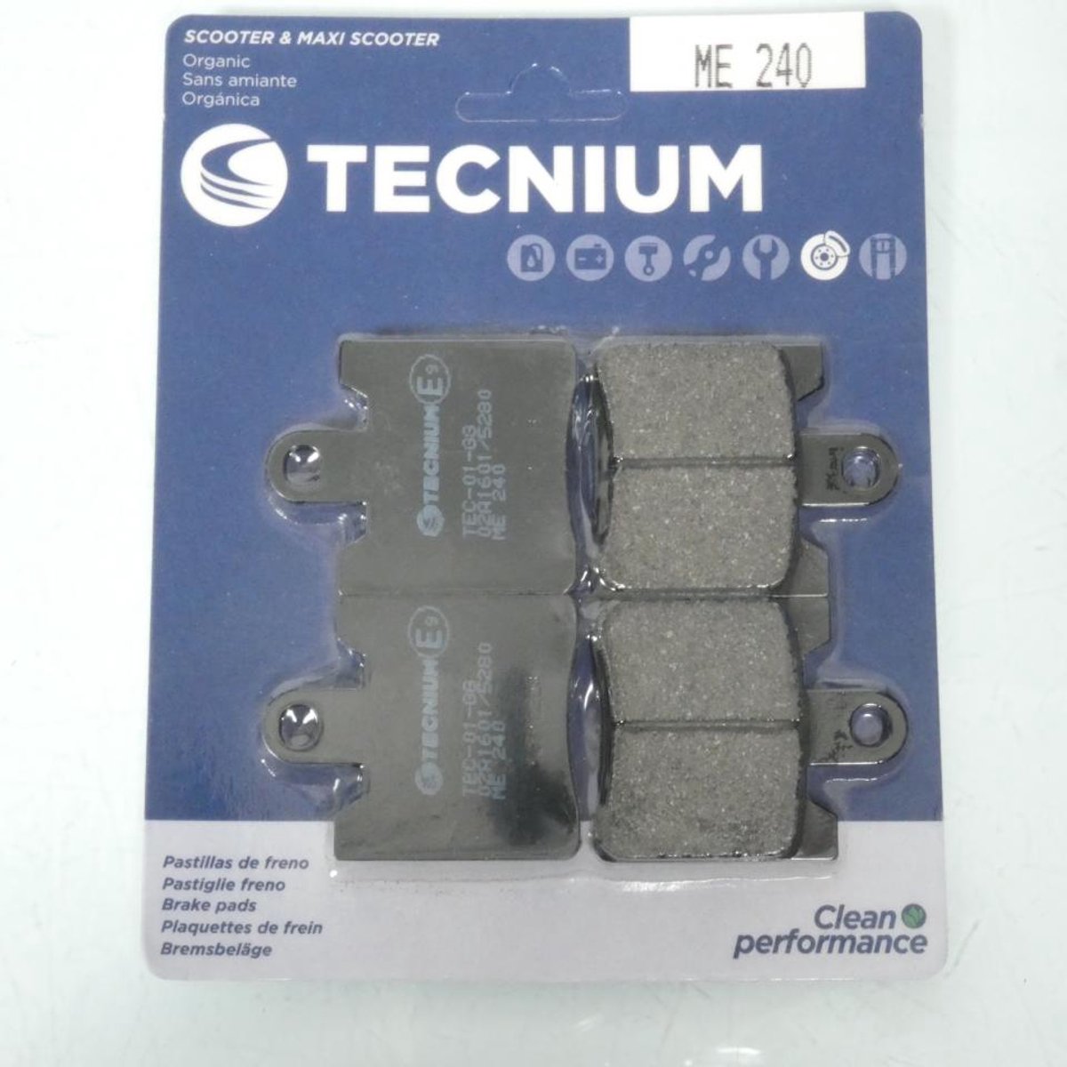 tecnium remblokje voor daelim 250 sv scooter 2012 tot 2014 me240 nieuw