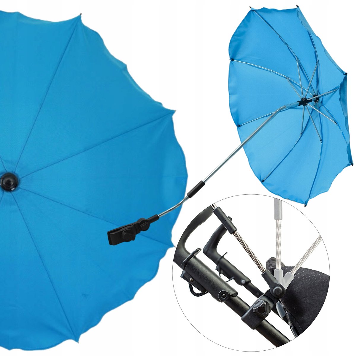 Universele Kinderwagen Parasol UV 50 Bescherming Ø 63 cm Blauw