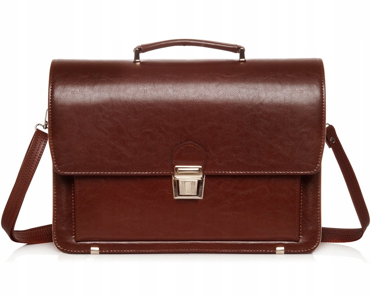 Leren Aktetas SOLOME TH01 Cognac - Stijlvol & Ruim