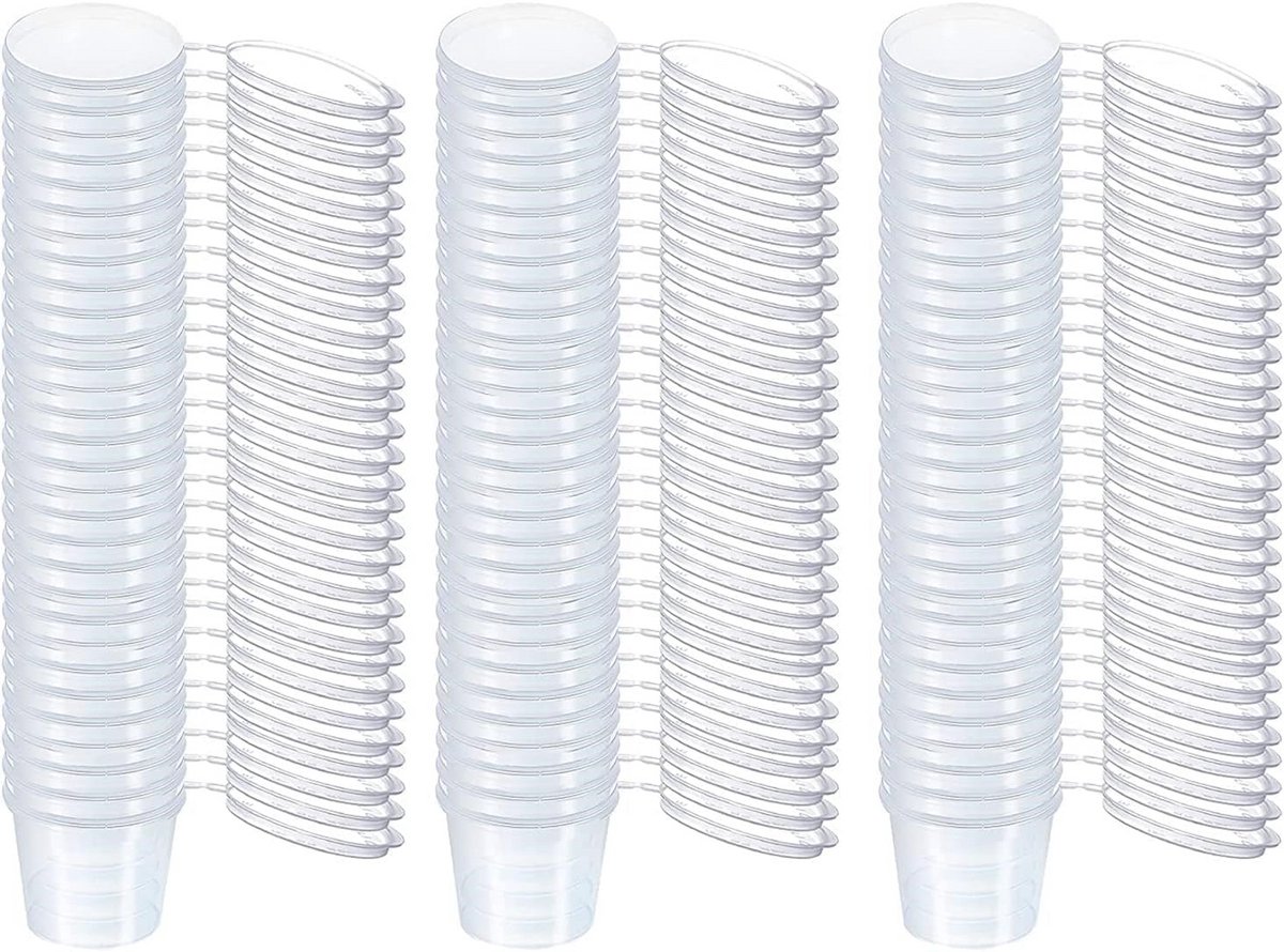 Kunststof containers met deksel - 50 stuks, 100 ml, lekvrij en magnetronbestendig