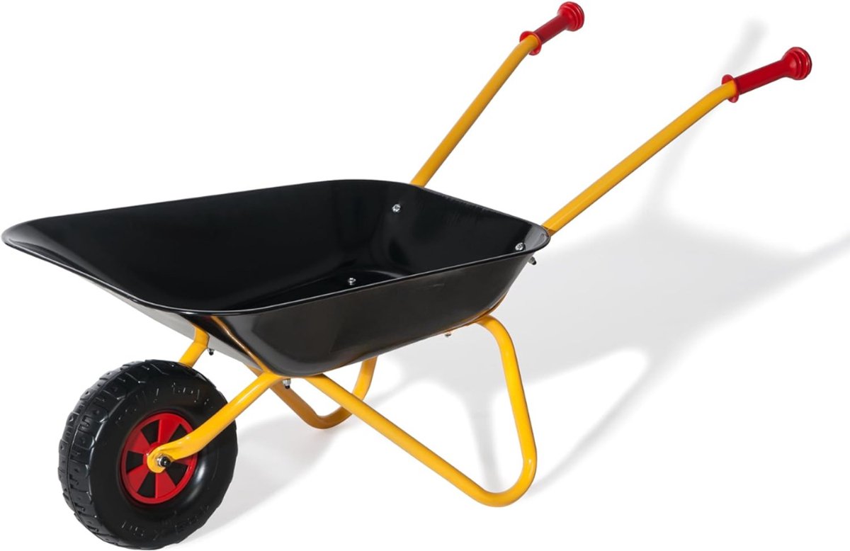 MMP® Kruiwagen Kind - Kruiwagen Speelgoed - Tuingereedschap Kind - 80x39x41cm - Zwart