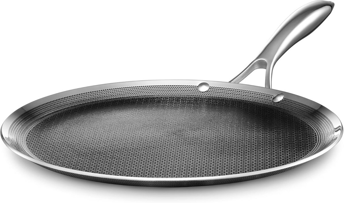 Hybride anti-aanbak grillpan 30,5 cm - Vaatwasmachine- en ovenbestendig, Geschikt voor inductie