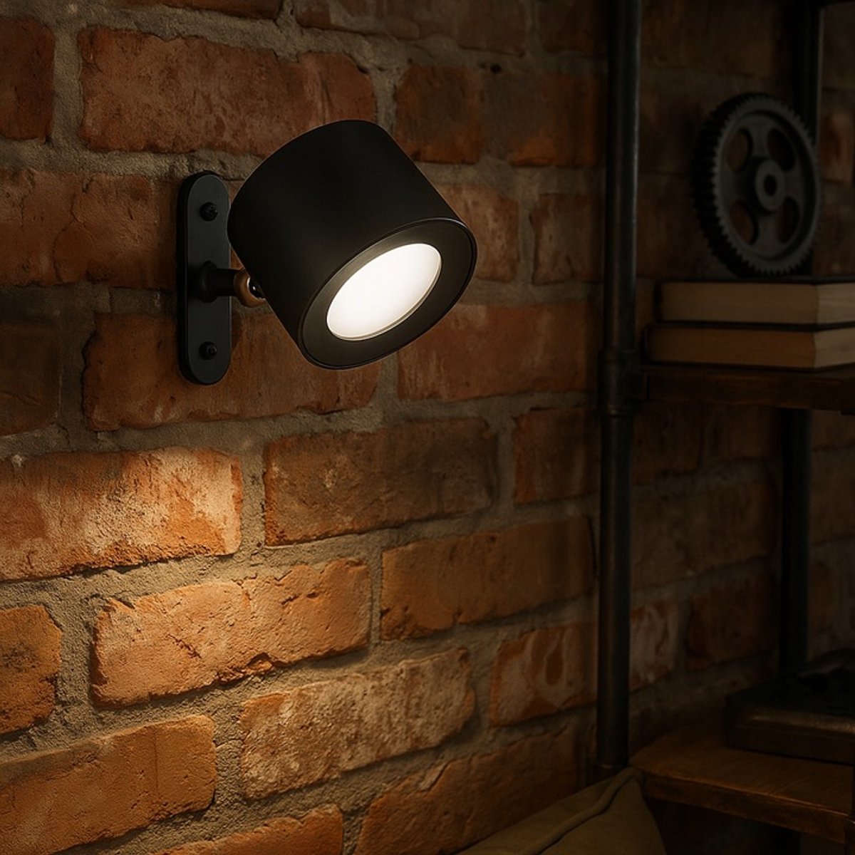 Wandlamp oplaadbaar op batterijen draadloos - met afstandsbediening - CCT Aanpasbare licht kleur - Dimbaar - Wandlamp op accu - Nachtlampje - USB oplaadbaar – zwart