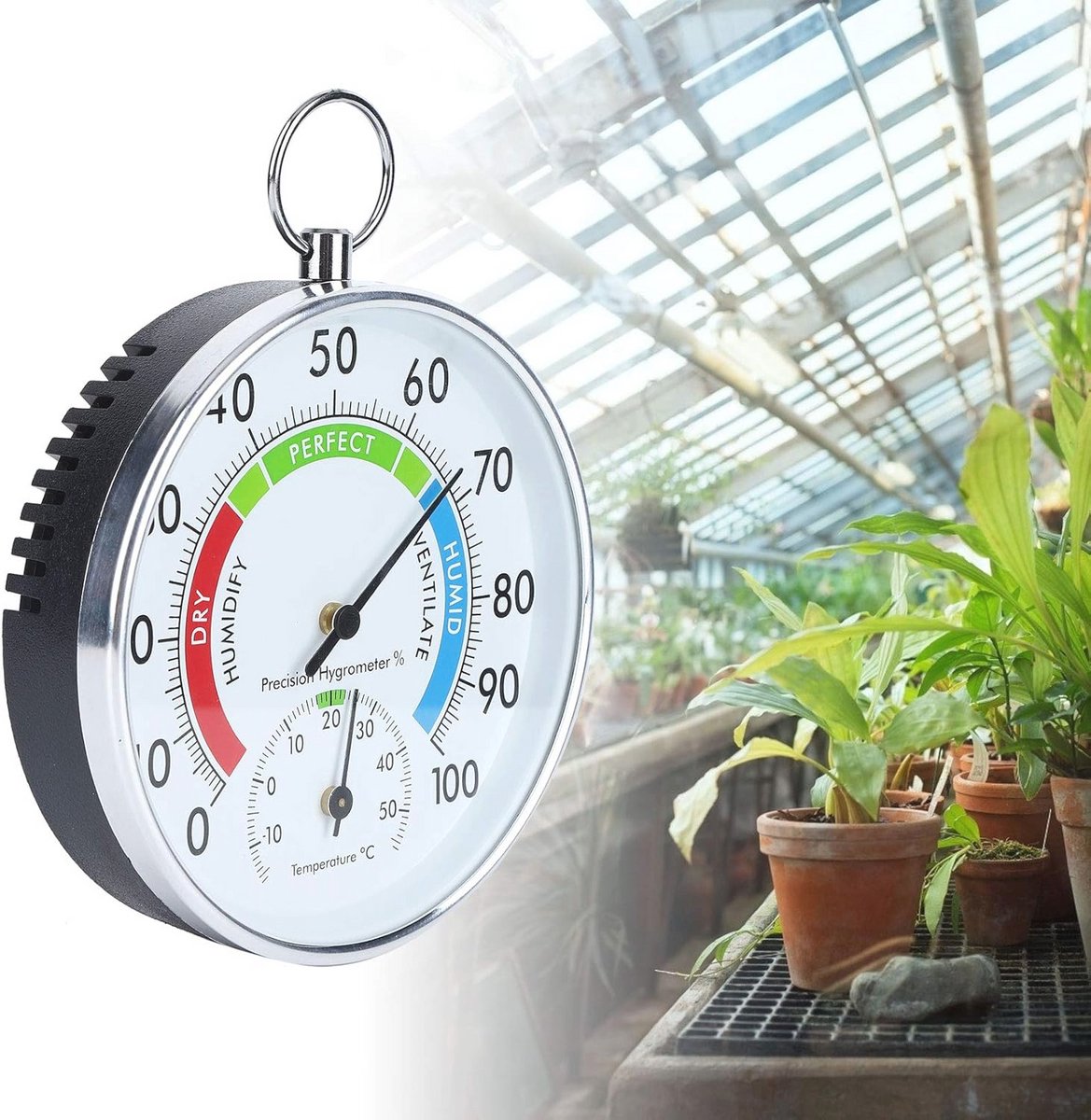 Thermometer-hygrometer voor binnengebruik - Nauwkeurige metingen van temperatuur en luchtvochtigheid