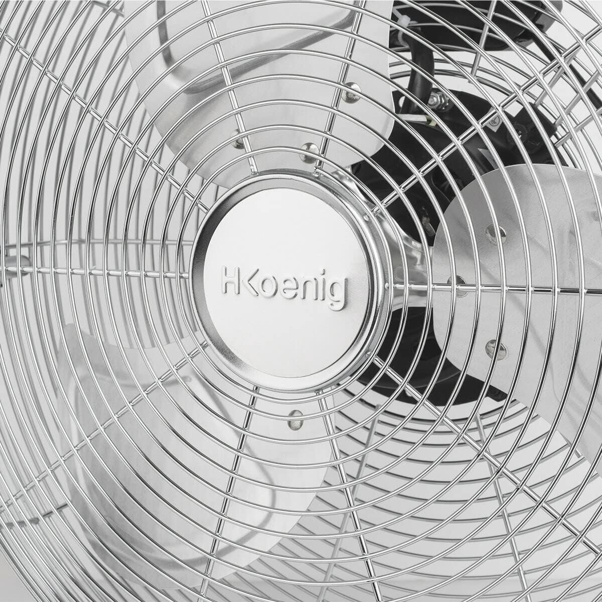 Stille Vloerventilator 40 cm met Chroom Metalen Ontwerp - 3 Snelheden, Draaibare Kop, Anti