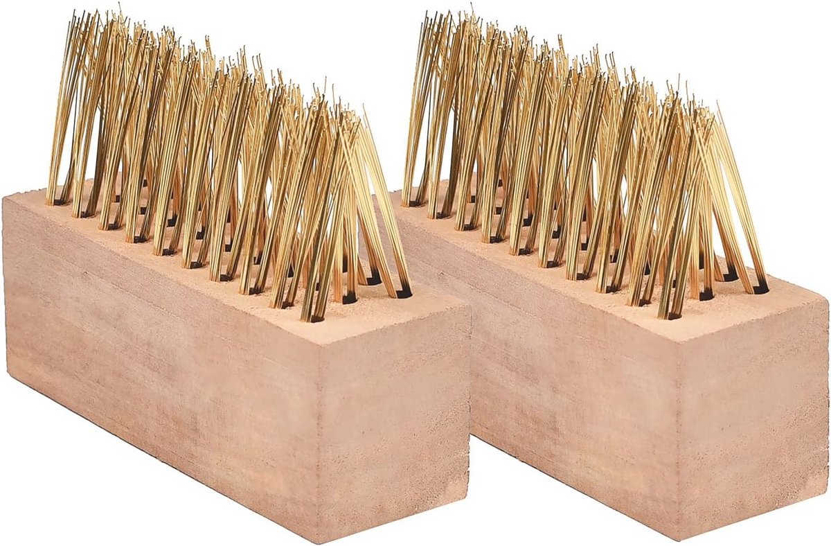 2pcs Patio Weed Wire Brush Head - Steel Bristles Weeding Tool for Block Pavement Cleaning
