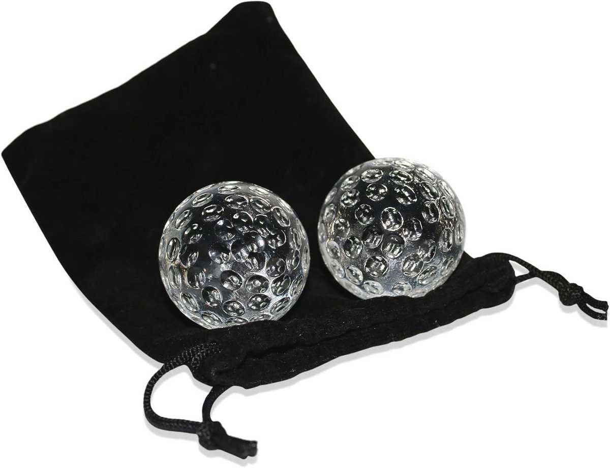 Golfbal Whiskey Chillers en Pouch | Golf Geschenkset voor Whisky en Wodka