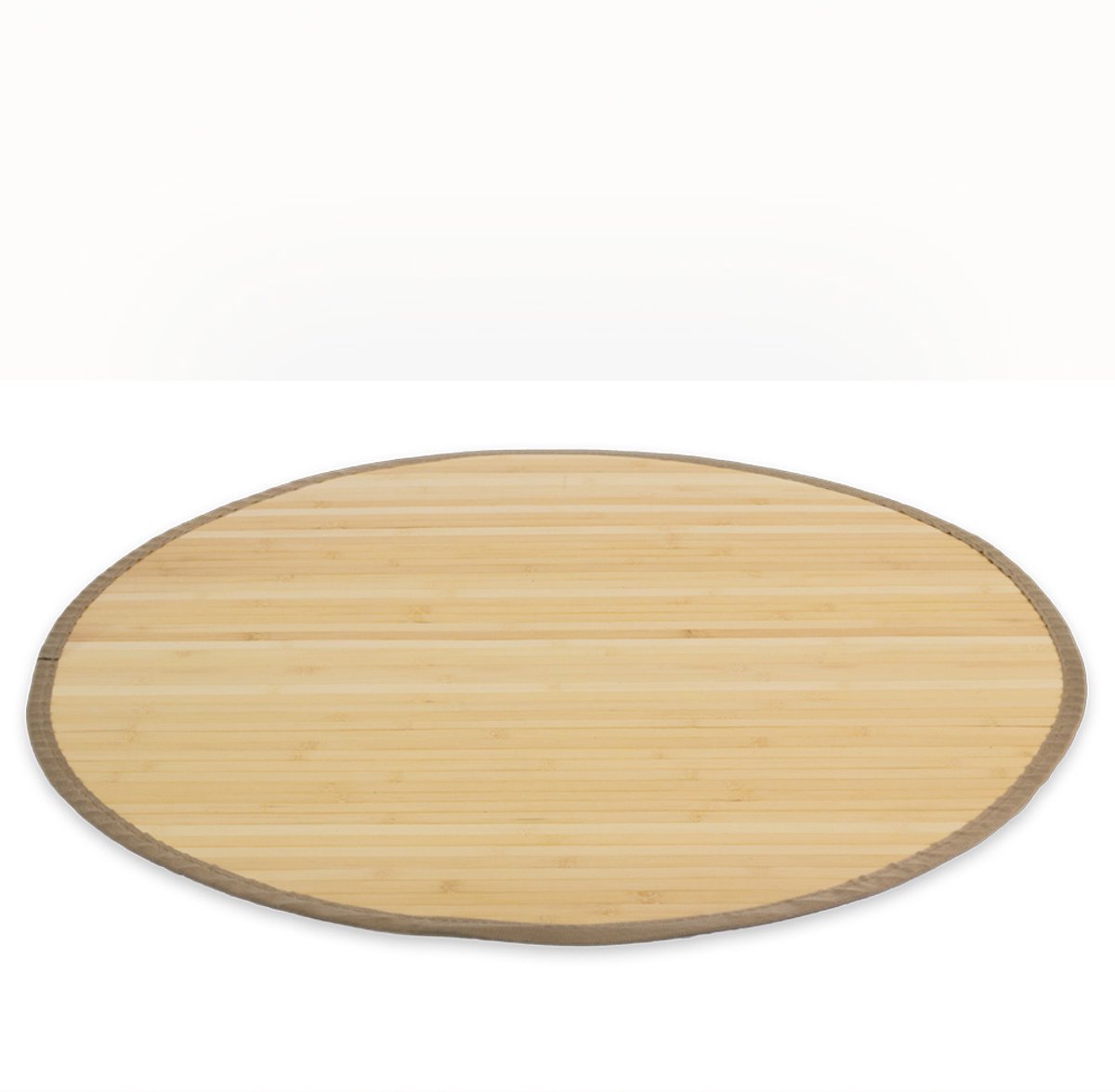 Homestyle4u Bamboe Tapijt - 120 cm rond - Natuur