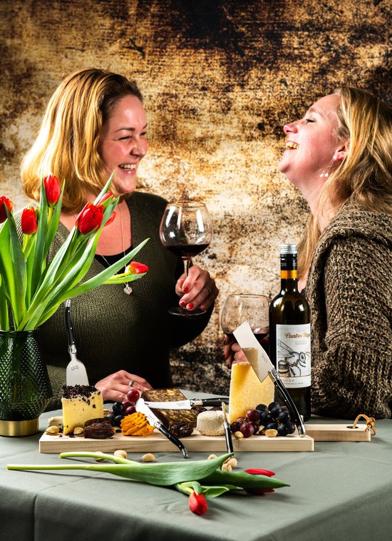 Ensemble de couteaux à fromage Laguiole Style de Vie Premium Line - 8 pièces - avec étagère