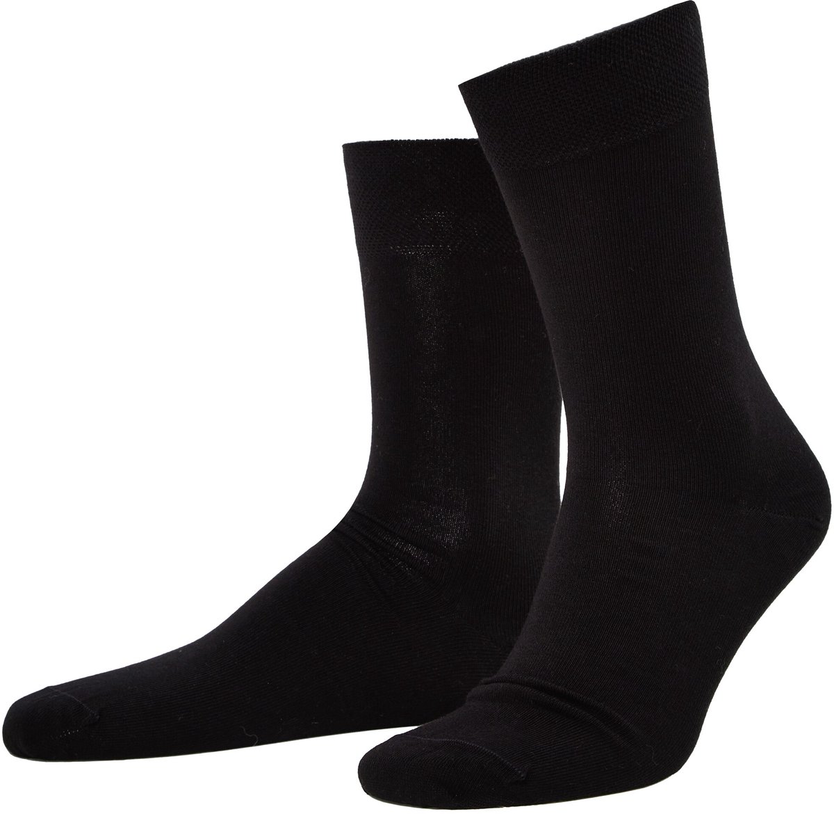 JP 1880 - Heren - Sokken 2 paar comfortabele boorden - Zwart - Maat 43+