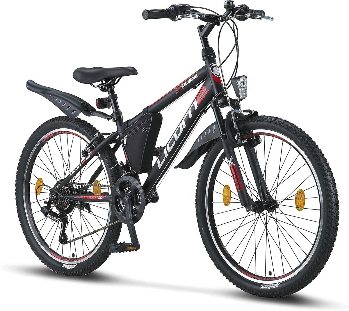 Mountainbike voor volwassenen en kinderen met 21 versnellingen en vorkvering