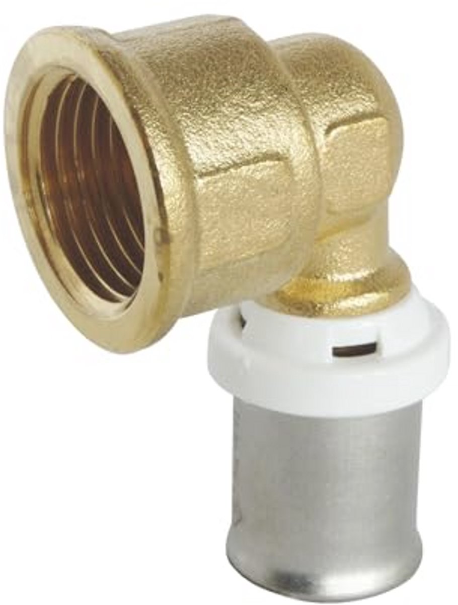 Hoekstuk Vrouwelijk 16 x 1/2 voor Sanitair en Verwarming