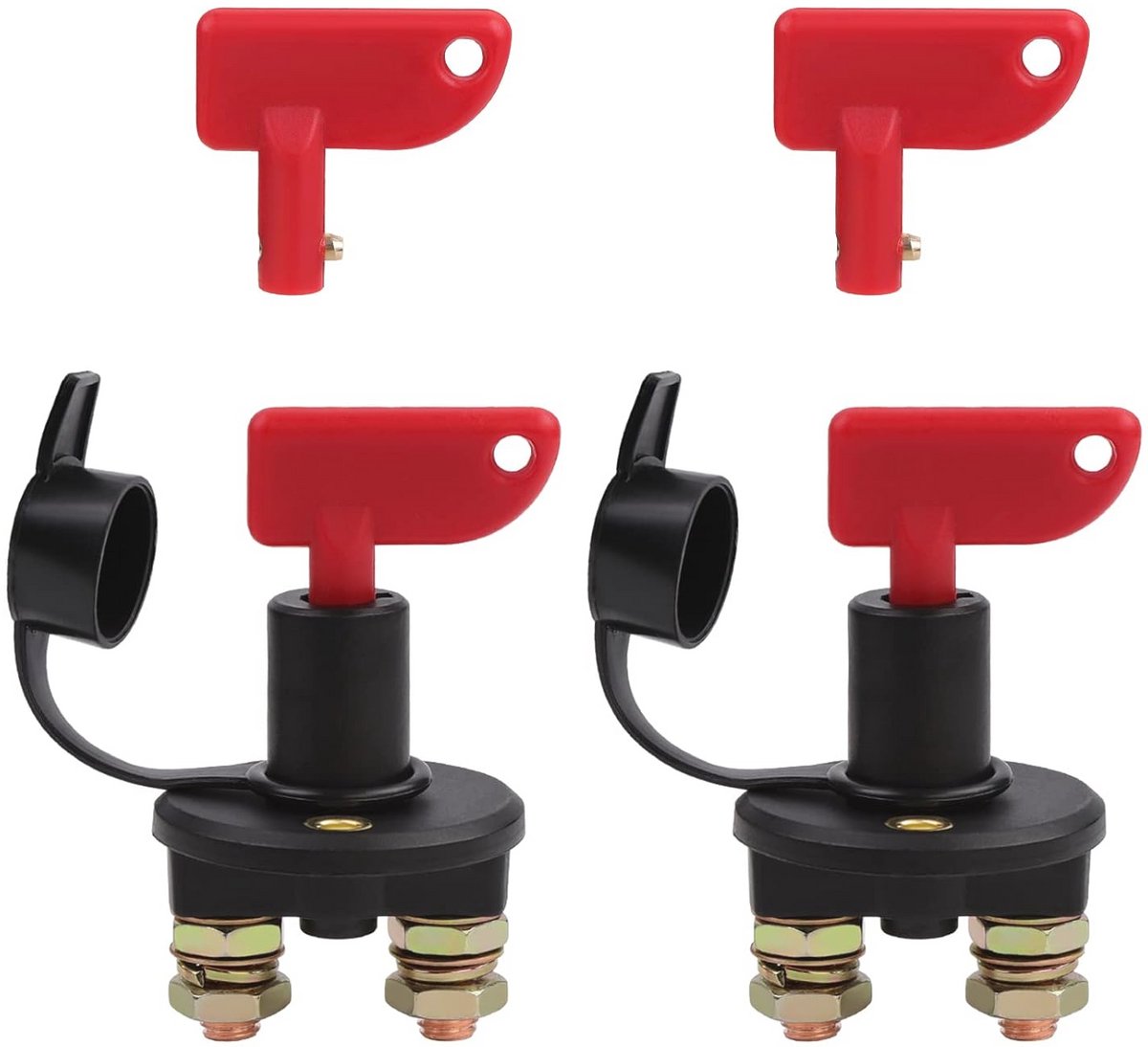 12V/24V Accuschakelaar Set - Veiligheidskill Schakelaar voor Auto's (2 Stuks)