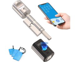 Slim elektronisch deurslot met vingerafdruk en RFID, wifi-verbinding en app bediend