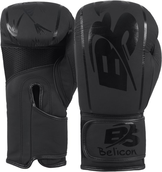 Belicon porte des Gants de boxe Sparring Muay Thai Pro Training, Maya Skin Leather, Kickboxing Heavy Punching Bag Focus Mitts Pads Double End Ball Training, MMA Fitness Gym Pocketing, Ventilated Palm --- 16 OZ